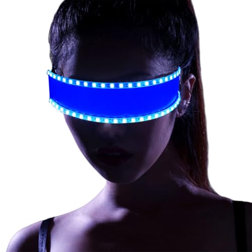 ESTCNK LED-Visierbrille mit mehreren Beleuchtungsmodi, coole Halloween-Sonnenbrille von ESTCNK