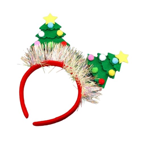 ESTCNK Vielseitiges Weihnachtsbaum-Stirnband aus Filz, Weihnachtsfeier, Kopfschmuck, Styling-Zubehör für Schulveranstaltungen und Partys von ESTCNK