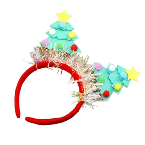 ESTCNK Vielseitiges Weihnachtsbaum-Stirnband aus Filz, Weihnachtsfeier, Kopfschmuck, Styling-Zubehör für Schulveranstaltungen und Partys von ESTCNK