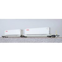 ESU 36543 H0 Taschenwagen Sdggmrs 37 84 499 3 203-7 mit Container OOLU 818584 + OOLU 977307, AAE, Ep. VI von ESU