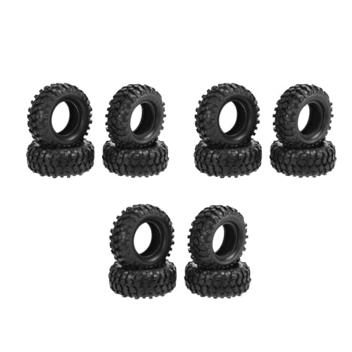 ESUSO 12 Stück 4,8 cm Gummireifen 1,9 Radreifen 96 x 40 mm für 1/10 RC Crawler TRX4 Axial SCX10 III AXI03007 90046 von ESUSO