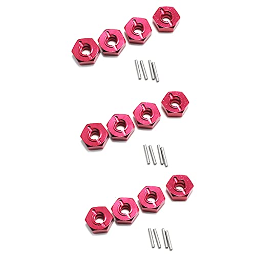 12x für 144001 1/14 RC Auto Ersatzteile Metall Kombinator, Rot von ESUSO