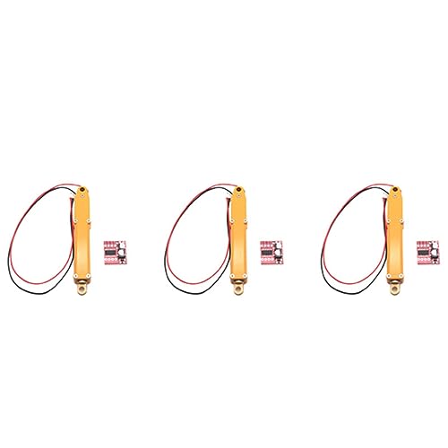 3 x N20 elektrische Vollmetall-Schubstange für RC-Bagger, Muldenkipper, Metallzylinder mit Motorantriebsplatte, 6 V von ESUSO