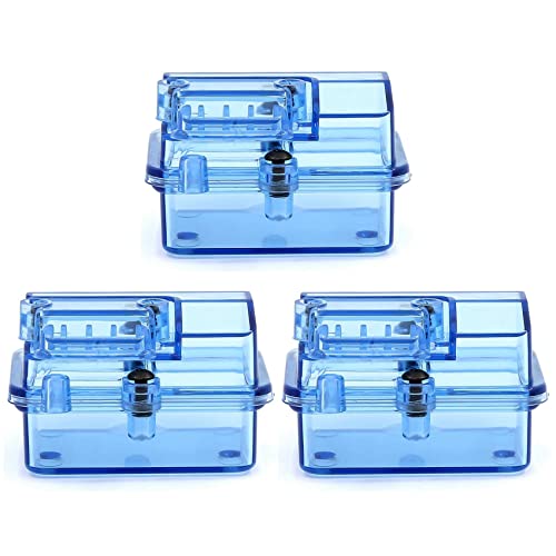 ESUSO 3 x blaue wasserdichte Empfängerbox aus Kunststoff für Huanqi 727 / Slash RC Car Upgrade Parts von ESUSO
