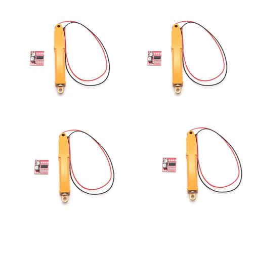 ESUSO 4 x N20 elektrische Vollmetall-Schubstange für RC-Bagger, Muldenkipper, Metallzylinder mit Motorantriebsplatte, 12 V von ESUSO