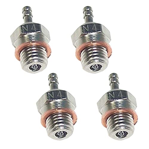 ESUSO 4 x N4 Hot Glow Plug Spark für 70117 1/10 1/8 RC Truck Nitro Motorteile von ESUSO