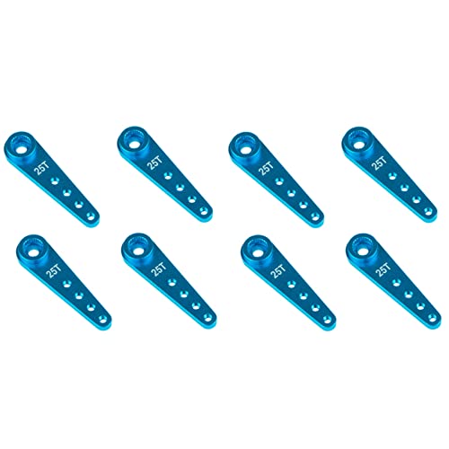 ESUSO 8 Stück 37 mm 25T Metallverlängerung Lenkstange Servo Arm Horn für RC Auto Crawler Teile, Blau von ESUSO