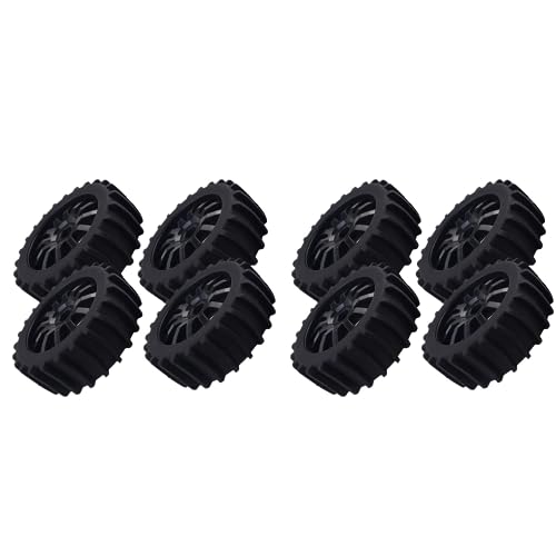 ESUSO 8 Stücke 1/8 RC Offroad Schnee Sand Paddel Reifen Reifen Rad für Baja, Schwarz von ESUSO