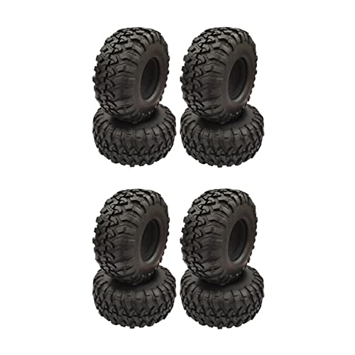 ESUSO Gummireifen, 4,8 cm, 1,9 Zoll, 118 x 48 mm, für 1/10 RC Crawler TRX4 Axial SCX10 90046 AXI03007, 8 Stück von ESUSO