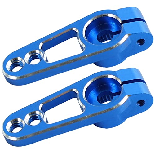 ESUSO Lenkservo-Armhupe aus Aluminiumlegierung, 25T, 31 mm, für ferngesteuerte Auto-Crawler-Teile, Blau, 2 Stück von ESUSO