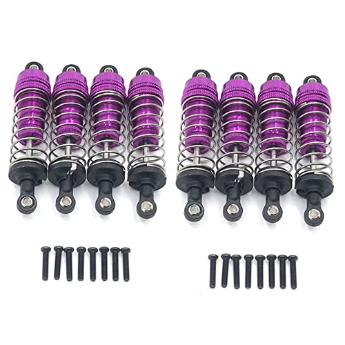 ESUSO Metall-Dämpfer für 124019 124018 144001 RC Auto-Ersatzteile, Upgrade-Zubehör, Lila, 8 Stück von ESUSO