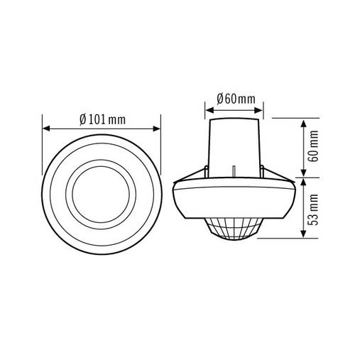 ESYLUX EB10431715 Decken-Bewegungsmelder Weiß IP40 von ESYLUX