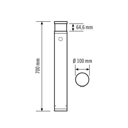 ESYLUX EL10821196 EL10821196 LED-Pollerleuchte LED ohne von ESYLUX