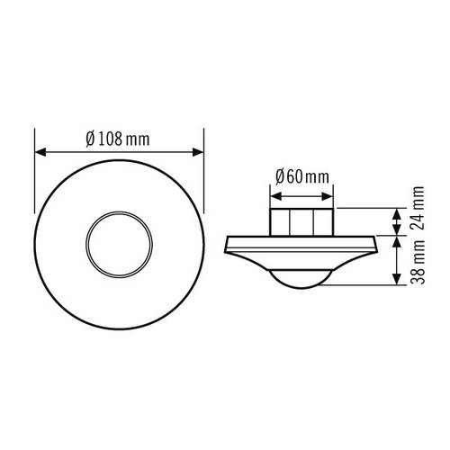 ESYLUX EP10425233 Decken-Präsenzmelder Schwarz IP20 von ESYLUX