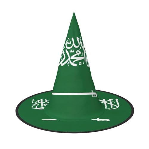 ETASUIOL Hexenhüte mit saudi-arabischer Flagge, bedruckt, Halloween-Hüte, unverzichtbar, bequem, leicht und faltbar von ETASUIOL