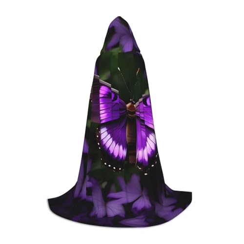 ETASUIOL Wunderschöner violetter Schmetterlings-Umhang mit Kapuze für Halloween, Zauberer-Vampir-Kostüme, Renaissance-Stil ETASUIOL Wunderschöner violetter Schmetterlings-Umhang mit Kapuze für Halloween, Zauberer-Vampir-Kostüme, Renaissance-Stil von ETASUIOL