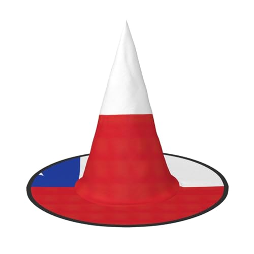 ETASUIOL Zauberer-Halloween-Hüte mit Flagge von Chile, unverzichtbar, bequem, leicht und faltbar von ETASUIOL