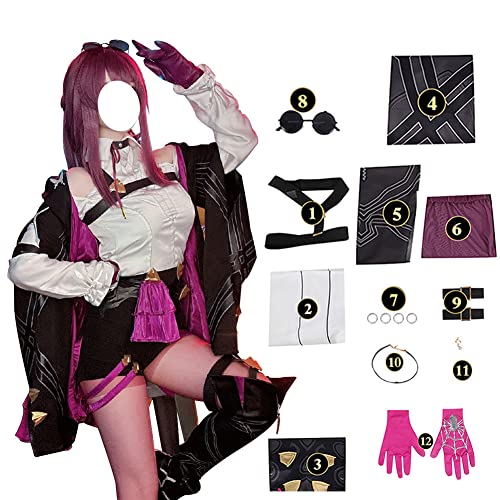 ETEBAS Star Rail Cosplay Costumes Kafuka Cosplay Costume Outfit Full Set Dress (Kafuka, S) von ETEBAS