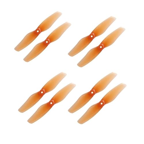 ETLIN 20 Paare for Hurricane 2008 2X0,8 51mm 2-Blatt PC Propeller for FPV 2 Zoll Micro Indoor RC FPV Drohnen (Size : 20Pairs Orange) von ETLIN