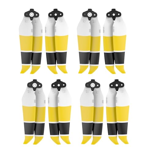 ETLIN Der Drohnenpropeller ist for Da~Jiangyu MAVIC AIR2/2S Geräuschreduzierungsflügel-Faltblattzubehör geeignet(Yellow black and white 4 pairs) von ETLIN