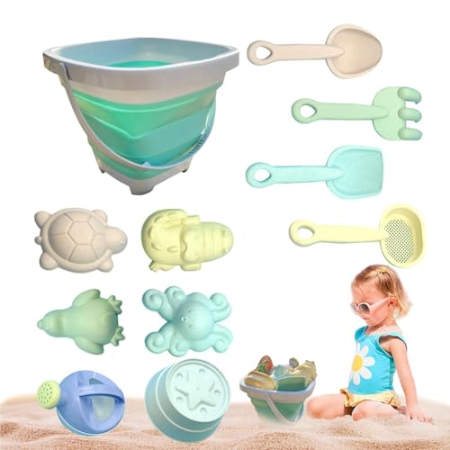 11Stück Faltbares Kindereimerspielzeug, Sandspielzeug Set, Reise Sandspielzeug, Strandspielzeug Für Kinder Im Von 4-8 Jahren, Con Tiersandspielzeug, Sieb, Sandschaufeln, Tiersandformen, Wasserkocher von ETUCYNG