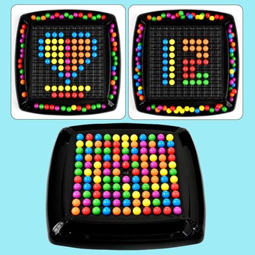 30x30x3.5cm Rainbow Ball Elimination Game, Elimination Brettspiel - Rainbow Ball Elimination Brettspiel,120 Rainbow Bead Elimination Game, Regenbogen-Puzzle-Schach, Regenbogenball-Brettspie von ETUCYNG