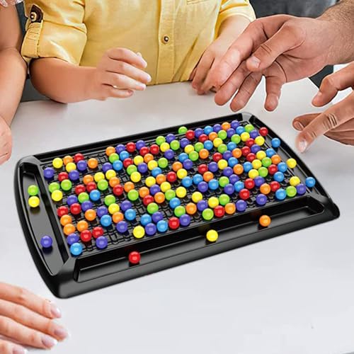 44.8x27cm Rainbow Tabletop Gesellschaftsspiel, 241 Bälle Puzzle Schachspiel, Rainbow Ball Elimination Spiel Eltern Kind Interaktionsspielzeug, Intellektuelles Schachbrett Doppelduell von ETUCYNG