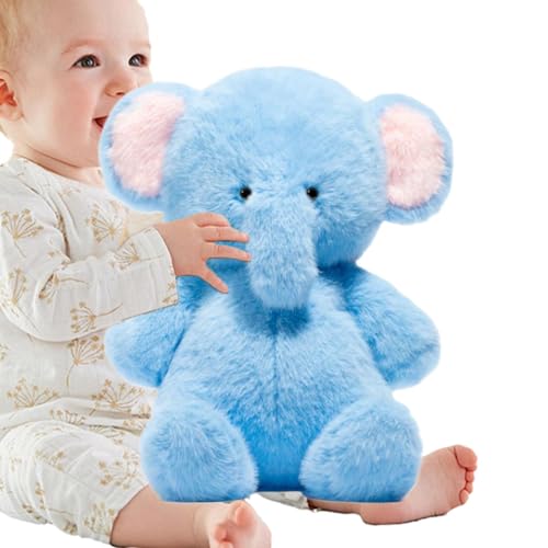 ETUCYNG Ausgestopftes Elefanten-Plüschtier,Elefant-Plüschtier - Blauer Elefant Plüschtier Cartoon Stoffpuppe - 30 cm/11,8 Zoll süßes Cartoon-Tier-Plüschtier, Plüsch-Kuscheltier für und Mädchen von ETUCYNG