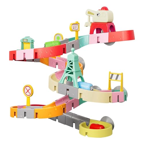 ETUCYNG Badewanne Spielzeugrutsche, Slide Bad Spielzeug für Kinder,Wall Track Building Set - Saugnapfbecher interaktives Bad -Dusche Slippery Spielzeug für Kleinkindjungen & Mädchen von ETUCYNG