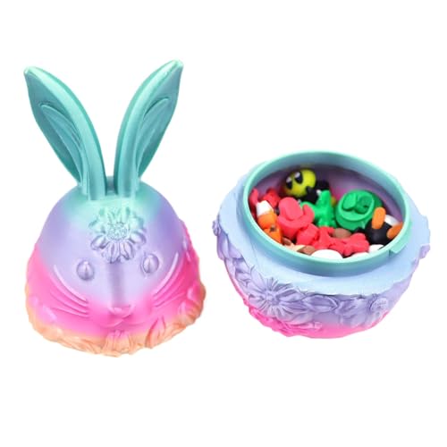 ETUCYNG Bunny Ostereier, Ostereier gefüllt,Dekorative Hasen -Eiersuche | Leere Osterspielzeug, Tierzappwerksspielzeug, Osterkorb Stuffers, Osterhome Desk Decor für Kinder von ETUCYNG