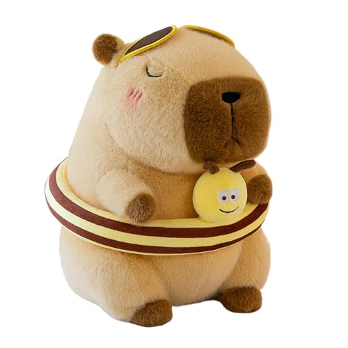 ETUCYNG Capybara-Plüsch,Plüsch-Capybara | Kinder-Tierkissen-Plüschtier | 9,5-Zoll-weiches Plüschkissen, Kuscheltier-Trösterspielzeug für Kinder, und Mädchen, Raumdekor-Plüschpuppe von ETUCYNG