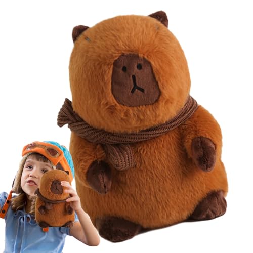 ETUCYNG Capybara Stofftier, Capybara Plüschtiere, Weiches Cartoon-Spielzeug, Capybara Plushies Puppenkissen Kuscheltiere Spielzeug mit Schal für Mädchen Kinder Erwachsene Geburtstage Valentinstag von ETUCYNG