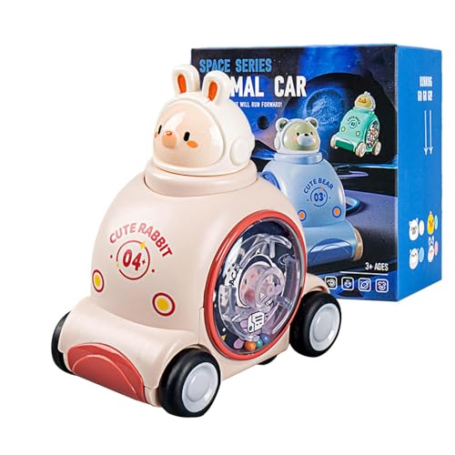 ETUCYNG Drücken und Go Car, Push Car Toy,Drücken Sie und gehen Sie ein kleines Cartoon -Rennwagen | Pädagogische niedliche dringende Reibungsfahrzeug, Reiseaktivitäten geschäftiger Würfelspielzeug für von ETUCYNG