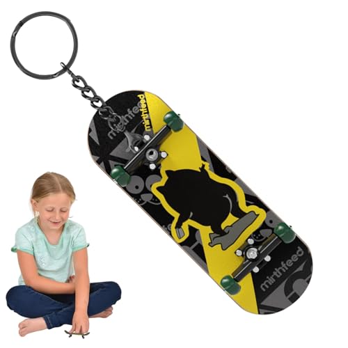 ETUCYNG Finger-Skateboards für Kinder,Finger-Skateboard-Spielzeug,Finger-Schlüsselanhänger-Skateboard-Spielzeug für Kinder | Griffbrett-Schlüsselanhänger im Taschenformat für, Zuhause, Schule, von ETUCYNG