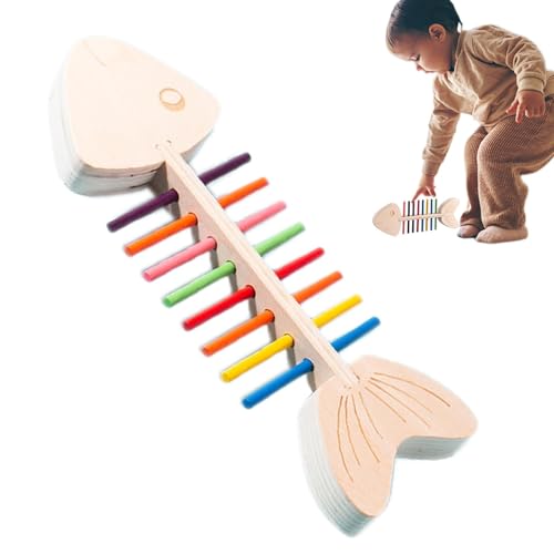 ETUCYNG Fischgräten-Sortierspielzeug – Formensortier- und Stapelspielzeug – Lernspielzeug für Farben und Zahlen, farblich passendes, interaktives Kinderspielzeug für Jungen und Mädchen zu Hause ab 3 von ETUCYNG