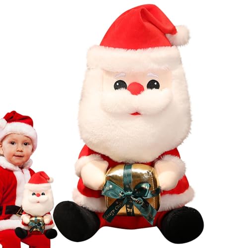 ETUCYNG Gefüllter Weihnachtsmann, Weihnachts-Plüschtier, Weihnachtsmann-Puppe, Plüschspielzeug, Umarmungskissen, Autoschmuck, weiche, süße Plüschtiere für Kinder, Erwachsene, von ETUCYNG