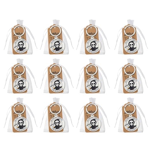 ETUCYNG Halloween-Schlüsselanhänger, Set mit 12 Halloween-Totenkopf-Schlüsselanhängern, niedlicher Anhänger, Spielzeug, Zubehör, Anhänger für Schule, Party, Geburtstag, Weihnachten, Valentinstag ETUCYNG Halloween-Schlüsselanhänger, Set mit 12 Halloween-Totenkopf-Schlüsselanhängern, niedlicher Anhänger, Spielzeug, Zubehör, Anhänger für Schule, Party, Geburtstag, Weihnachten, Valentinstag von ETUCYNG