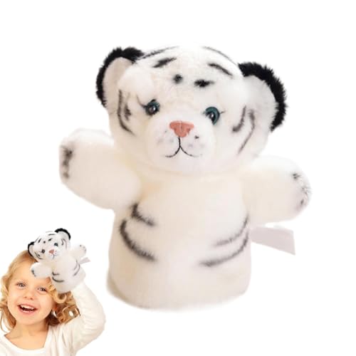 ETUCYNG Handpuppen für Kinder,Handpuppen für Kinder,Plüsch-Tiger-Handpuppen für Babys | Niedliche kleine Tigerpuppe, interaktives Stofftierspielzeug, Rollenspiel für Kinder, und Mädchen, von ETUCYNG