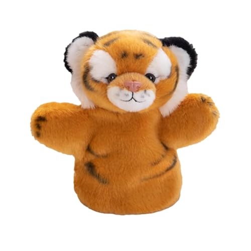 ETUCYNG Handpuppen für Kinder,Tierpuppen,Plüsch Tiger Handpuppen - Niedliche kleine Tigerpuppe, interaktives Stofftierspielzeug, Rollenspiel für Kinder, und Mädchen, Theater-Geschichtenerzählpartys von ETUCYNG