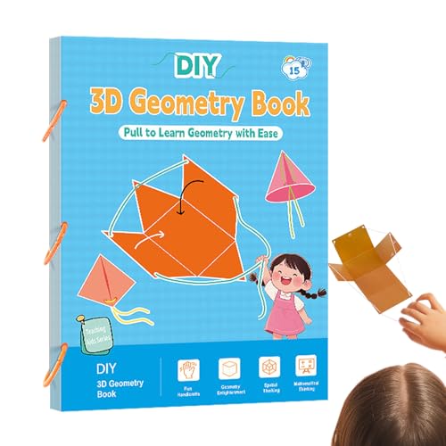 ETUCYNG Kinder Geometrie Buch, Ziehband 3D Geometrie Lernhilfe, Lehrspiel Für Volumen Und Flächenformeln Reisen Kindergarten ETUCYNG Kinder Geometrie Buch, Ziehband 3D Geometrie Lernhilfe, Lehrspiel Für Volumen Und Flächenformeln Reisen Kindergarten von ETUCYNG