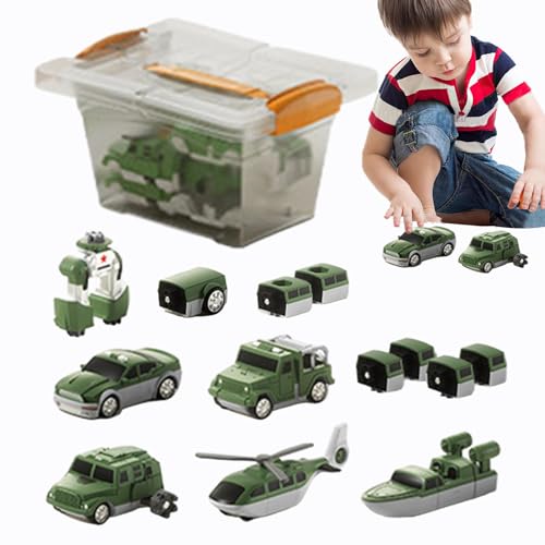ETUCYNG Kinderspielfahrzeuge, zusammengebautes Spielzeugauto - Magnetische Kinderfahrzeuge, zusammengebautes Konstruktionsspielzeug - Spielset Fahrzeuge zum Sammeln mit Aufbewahrungsbox für Jungen und von ETUCYNG