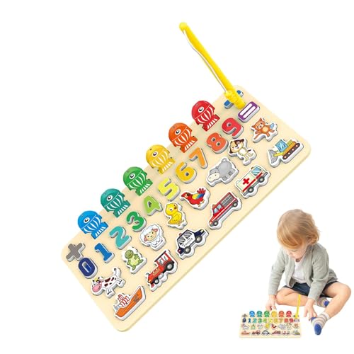 ETUCYNG Magnetische Zähltafeln für Kinder, magnetisches Farb- und Zahlenlabyrinth - Zahlen- und Farbtafel zum Zählen von Angelfischen für Kinder,Frühpädagogisches -Spielzeug für draußen, zu Hause, in von ETUCYNG