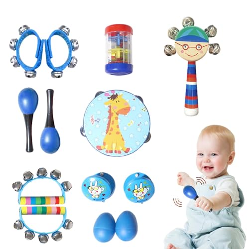ETUCYNG Musikinstrumente Spielzeug,Kinder Musikinstrumente Spielzeugset, 13-teiliges Holz-Musikspielzeug für Kinder, Kleinkind-Instrumentenset für Jungen, Mädchen, Kinder, Kleinkinder für die von ETUCYNG
