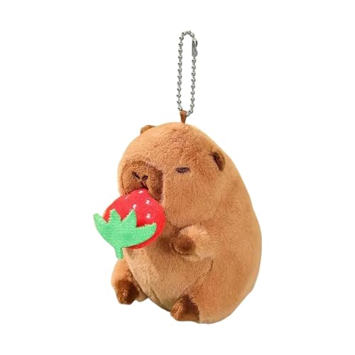 ETUCYNG Niedlicher Capybara-Plüsch-Schlüsselanhänger, süßes Capybara-Plüschtier - Stofftier-Schlüsselanhänger | Realistisches Capybara-Kuscheltierspielzeug, Rucksack-Schlüsselanhänger-Anhänger, von ETUCYNG