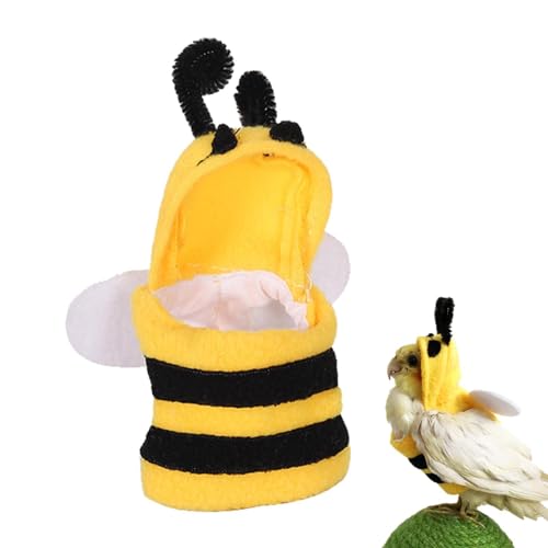 ETUCYNG Niedlicher Vogelanzug | Weihnachts-Hoodie in Bienenform für Papageien | Weicher, hautfreundlicher Haustier-Vogelanzug, weihnachtlicher Kapuzenpullover in Bienenform für Papageien und von ETUCYNG