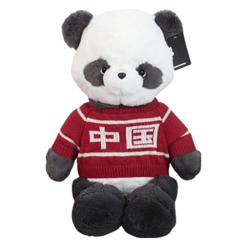 ETUCYNG Panda-Schlafkissenpuppe, chinesisches Panda-Wurfkissen | Weiches Plüschtier Panda Stofftier | Wurfkissen mit Pullover zum Schlafen und Umarmen, Raumdekoration für Geburtstag und Weihnachten von ETUCYNG