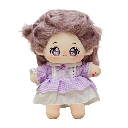 ETUCYNG Plüsch Girl Puppe, Stoffpuppe, 20 cm/7,87 Zoll Mädchen mit Kleiderplüschbabypuppe, Dress -up -Spielzeug, Home Display Dekoration für Wohnzimmer, Schlafzimmer, Babyzimmer von ETUCYNG