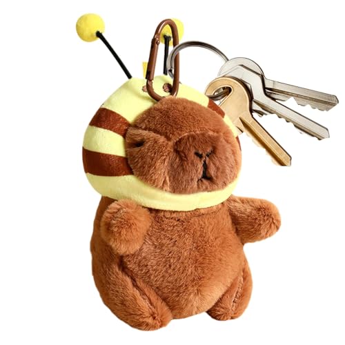 ETUCYNG Plüschtier-Ornamente,Capybara-Stofftier | Cartoon Capybara Biene Ornamente,Multifunktionale Tierplüschtiere, tragbarer Taschenanhänger für Rucksack, Schultasche von ETUCYNG