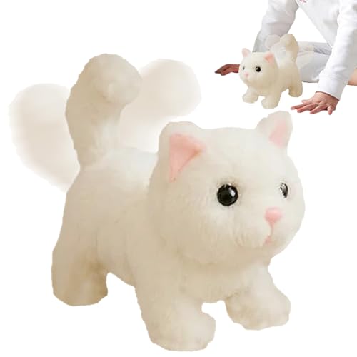 ETUCYNG Realistisches Katzenspielzeug,Plüschiges Interaktives Spielzeug Katzenfigur Stofftier - Ahmt Kätzchenverhalten Nach, Läuft, Wedelt, Miaut, Begleiter Für Mädchen Zuhause Reise ETUCYNG Realistisches Katzenspielzeug,Plüschiges Interaktives Spielzeug Katzenfigur Stofftier - Ahmt Kätzchenverhalten Nach, Läuft, Wedelt, Miaut, Begleiter Für Mädchen Zuhause Reise von ETUCYNG