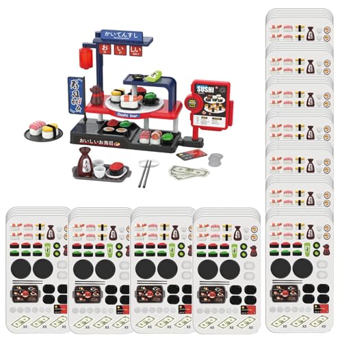 ETUCYNG Rollenspielset für Kinder, Küchenspielset für Kinder, Pretend Store Küchenspielzeug mit Lichtern und Geräuschen, Multifunktionales verwandelndes Spielzeug, Spielnahrungszubehör für den von ETUCYNG